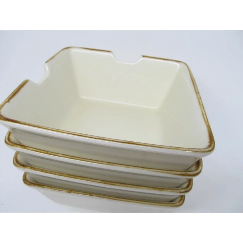 Pottery Barn Asian Square Set Of 4 Putty 6